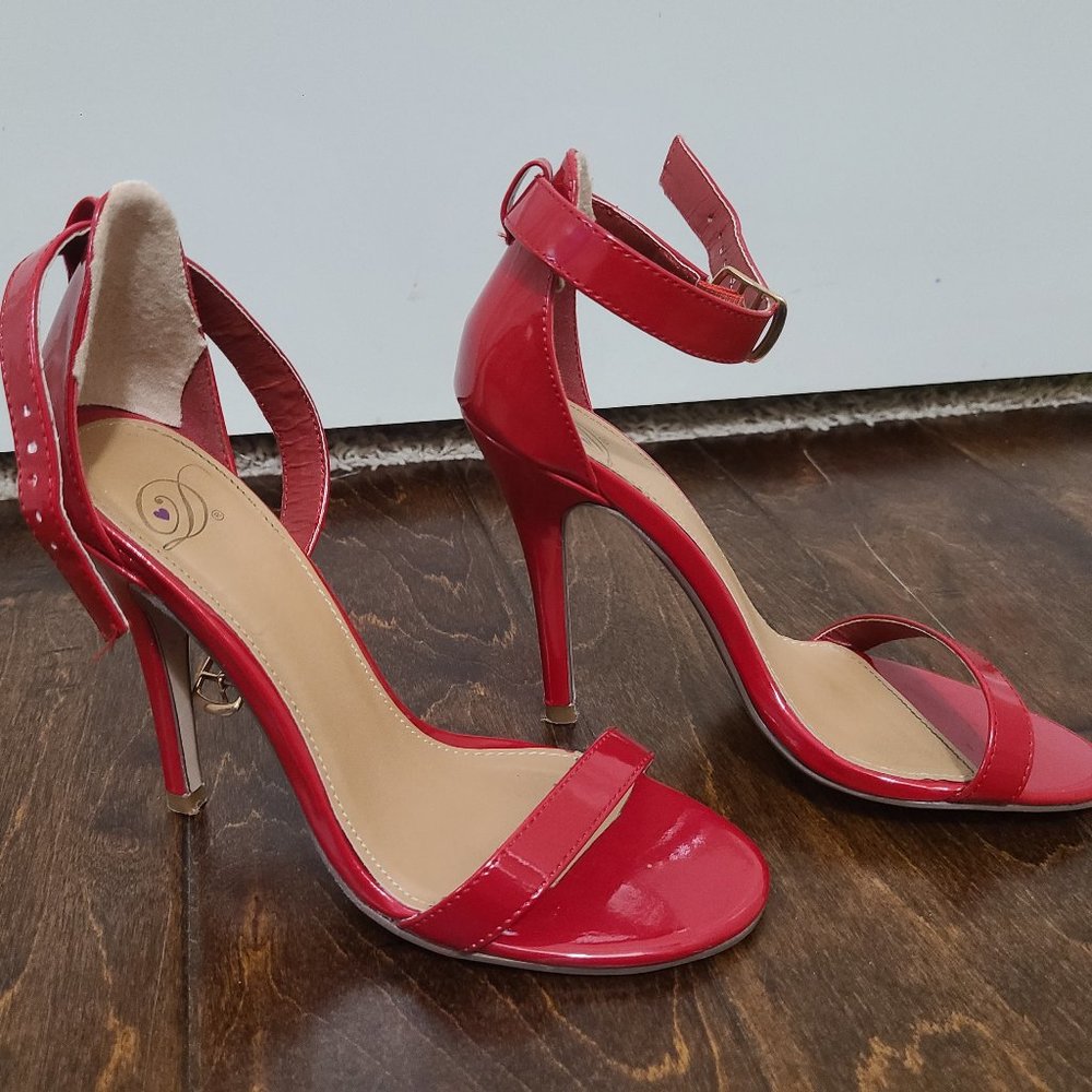 Red Patton leather women's heels size 6